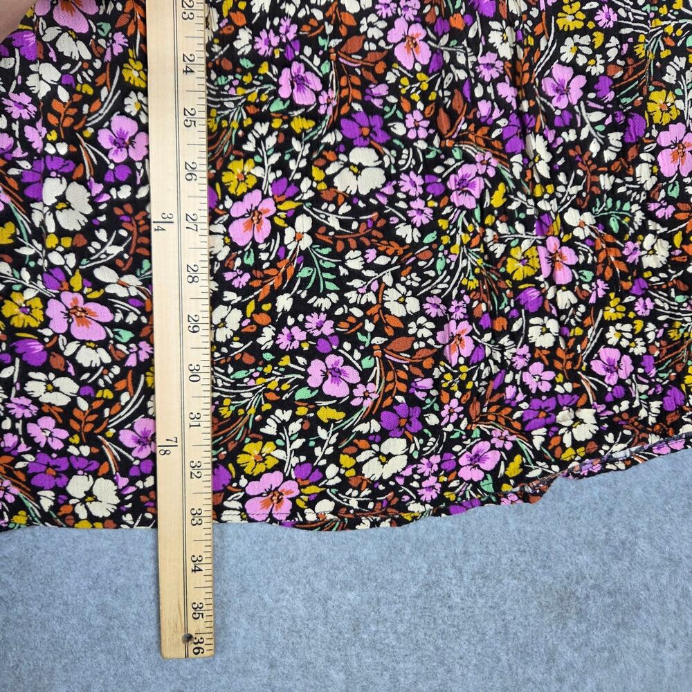 Democracy Small Baby Doll Tunic Floral Mini Dress with Pockets - Picture 10 of 11